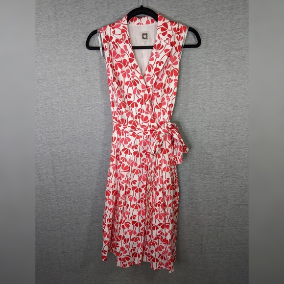 🔻20%* Anne Klein Floral Faux Wrap Dress - Picture 3 of 8